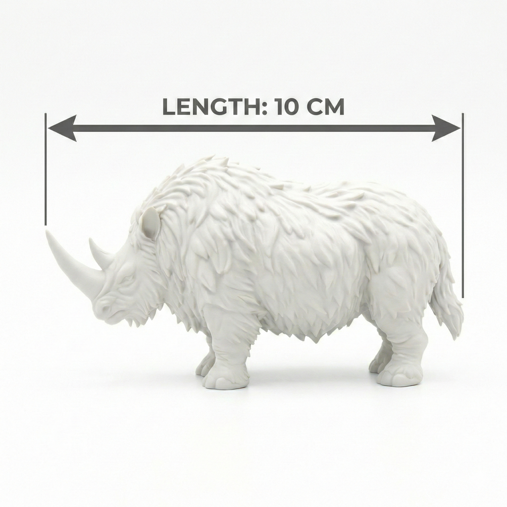 Unscroo DIY 3D Model Painting Kits - Ice Age Animals - 3D Printed Art & Craft Hobby Gift for Kids, Teens & Adults - Return Gift Sets (Wolly Rhino Single)