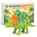Unscroo DIY 3D Model Painting Kits - Dinosaurs - 3D Printed Art & Craft Hobby Gift for Kids, Teens & Adults - Return Gift Sets (Triceratops Single)