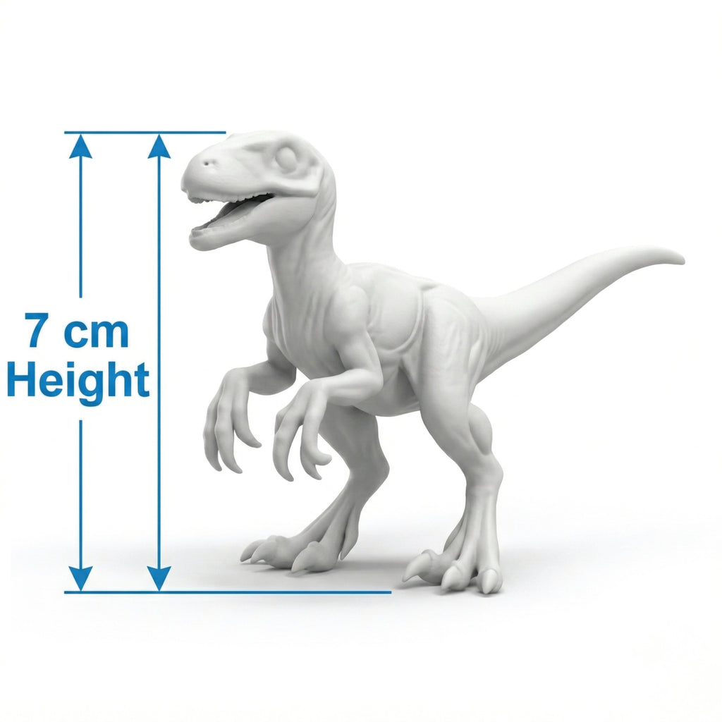 Unscroo DIY 3D Model Painting Kits - Dinosaurs - 3D Printed Art & Craft Hobby Gift for Kids, Teens & Adults - Return Gift Sets (Velpciraptor Single)