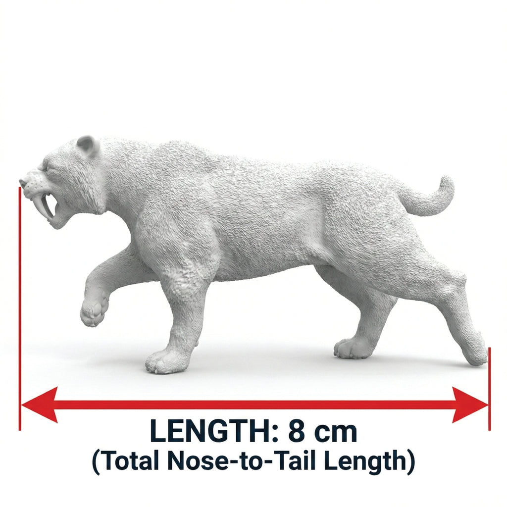 Unscroo DIY 3D Model Painting Kits - Ice Age Animals - 3D Printed Art & Craft Hobby Gift for Kids, Teens & Adults - Return Gift Sets (Saber-Tooth Tiger Single)