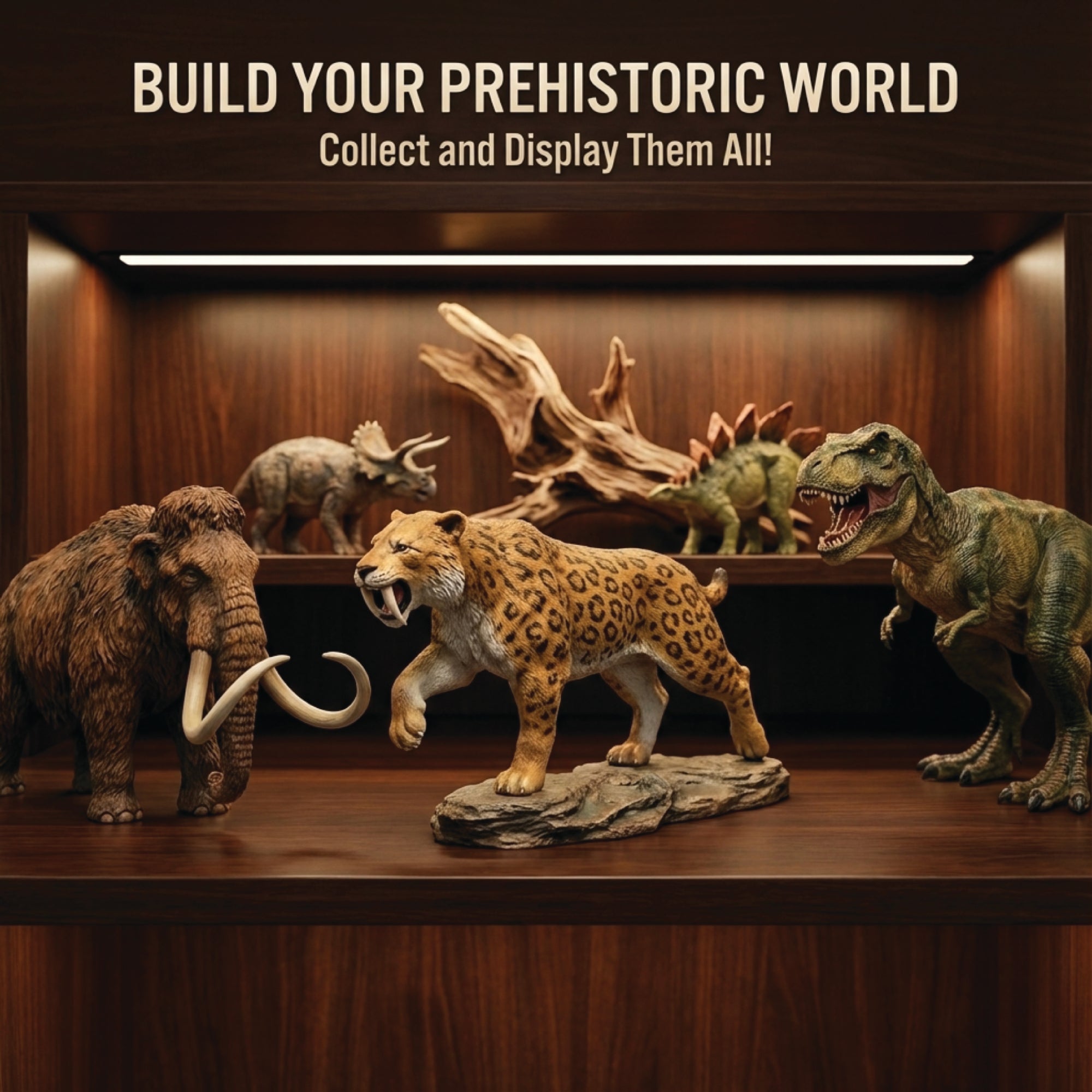 Unscroo DIY 3D Model Painting Kits - Ice Age Animals - 3D Printed Art & Craft Hobby Gift for Kids, Teens & Adults - Return Gift Sets (Saber-Tooth Tiger Single)