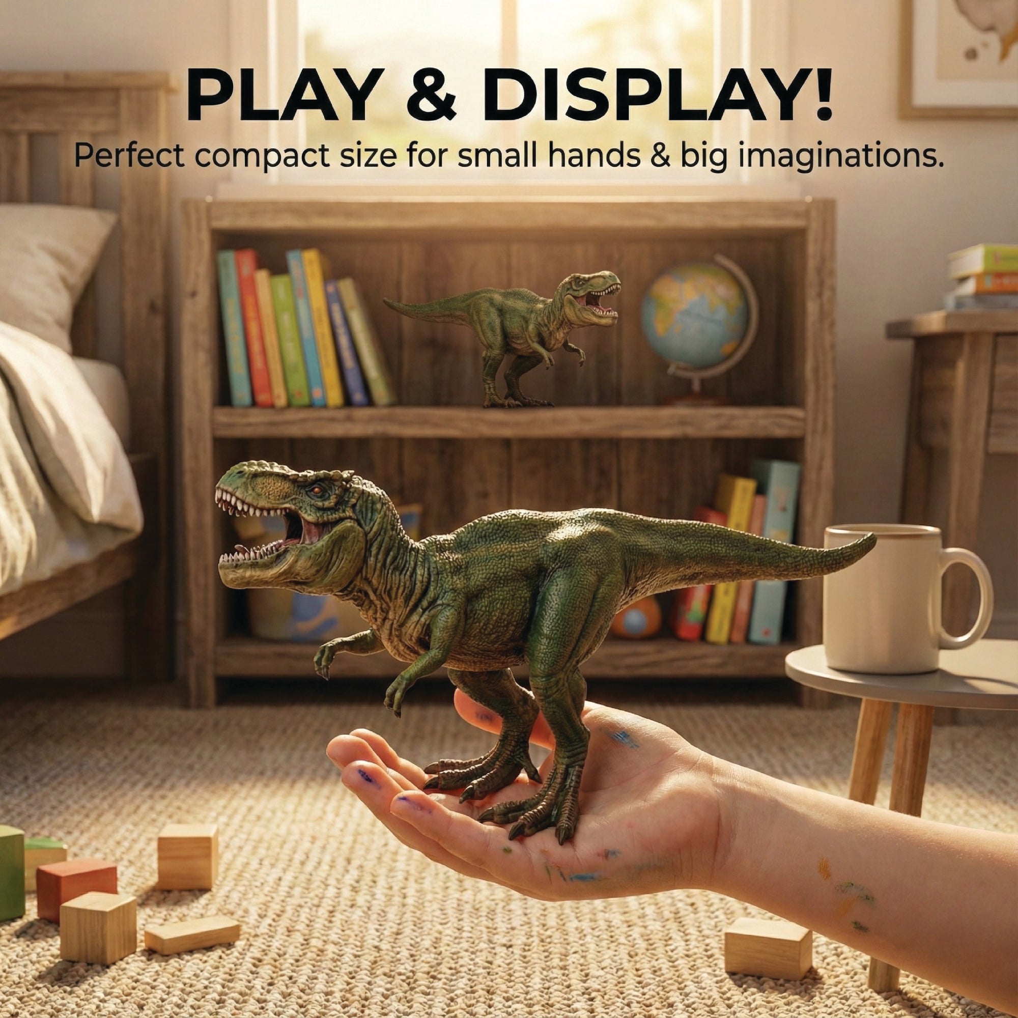 Unscroo DIY 3D Model Painting Kits - Dinosaurs - 3D Printed Art & Craft Hobby Gift for Kids, Teens & Adults - Return Gift Sets (T-Rex Single)