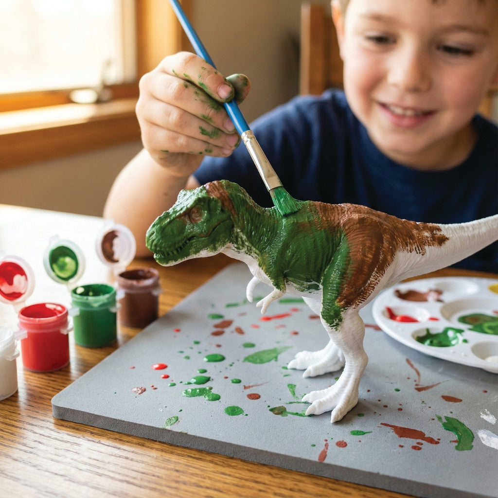 Unscroo DIY 3D Model Painting Kits - Dinosaurs - 3D Printed Art & Craft Hobby Gift for Kids, Teens & Adults - Return Gift Sets (T-Rex Single)